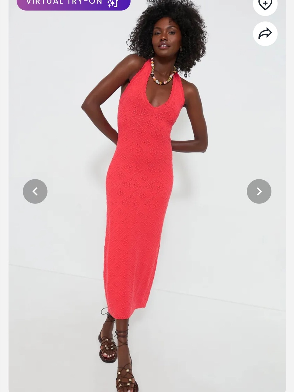 NWT Hyacinth House Watermelon Knit Halter Midi